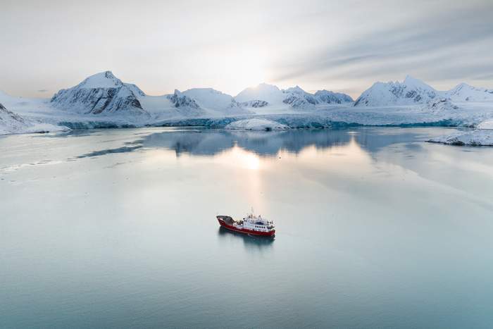 MV Vikingfjord in Svalbard Wide Shot From Drone Secret Atlas.jpg
